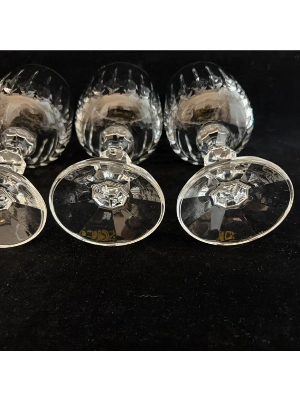 Nachtmann Germany Cut Crystal Wine Goblets Set of 4 6.25